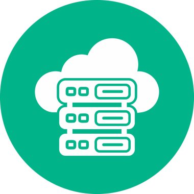 vector cloud technology icon illustration