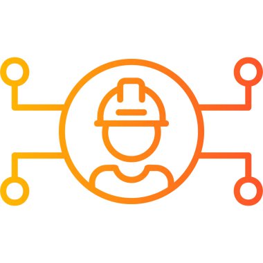 Profesyonel mühendis, web simgesi basit tasarım