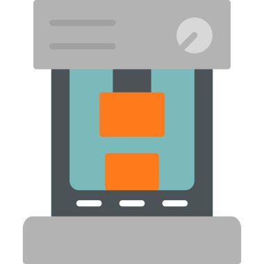 Hidrolik baskı modern simgesi, vektör illüstrasyonu 