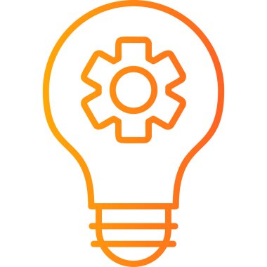 Ampul. Web simgesi basit illüstrasyon