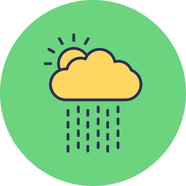 Hava durumu modern simgesi, vektör illüstrasyonu