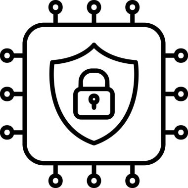 CPU icon, vector illustration simple design