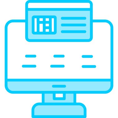 Çevrimiçi ödeme. Basit web illüstrasyonu