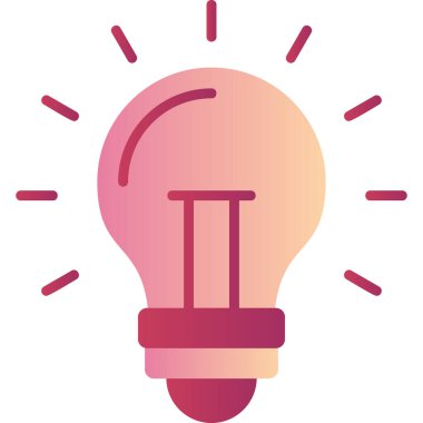 light bulb, web icon simple illustration