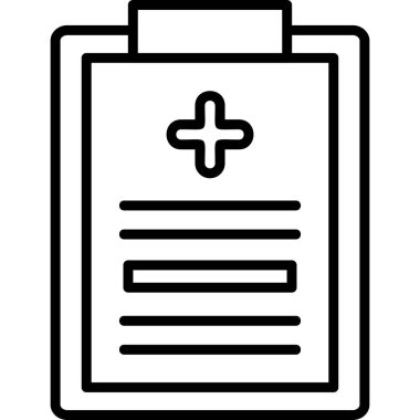 Tıbbi kayıt simgesi, modern tasarım illüstrasyonu