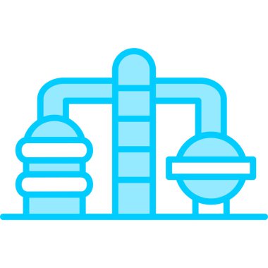 Su borusu simgesi. Web için gaz boru hattı vektör simgelerinin özet çizimi