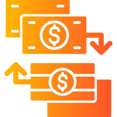 Para değişimi modern simge, vektör illüstrasyonu 