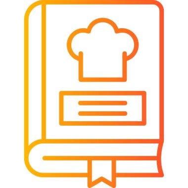 Tarif kitabı simgesi, modern tasarım illüstrasyonu