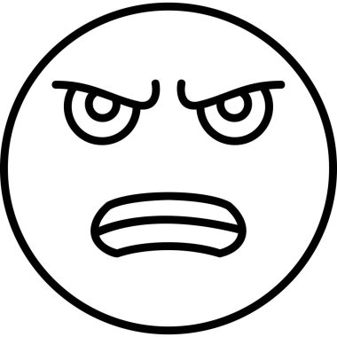 Kızgın modern simge, vektör illüstrasyonu