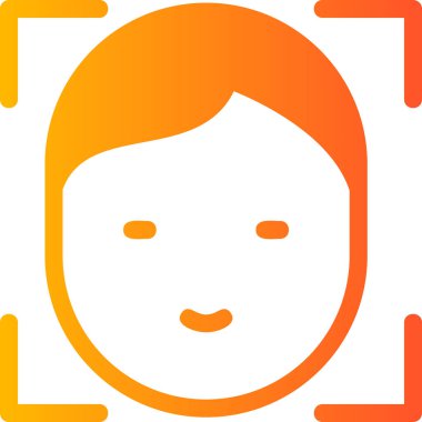 Mutlu Yüz Kimliği, basit simge illüstrasyonu, erişim ve kimlik