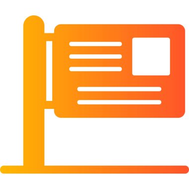 Reklam panosu. Web simgesi basit illüstrasyon