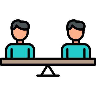 Eşitlik web simgesi basit illüstrasyon