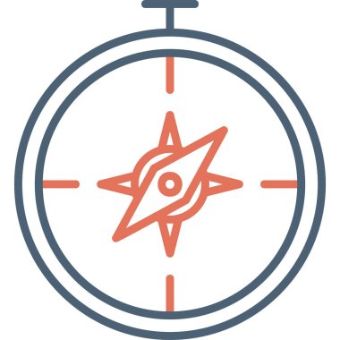 Pusula. Web simgesi basit tasarım