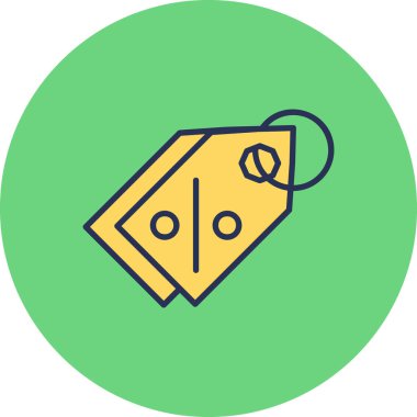 Etiket web simgesi basit illüstrasyon