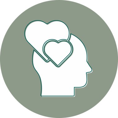 Aşk ikonu, modern tasarım illüstrasyonunda