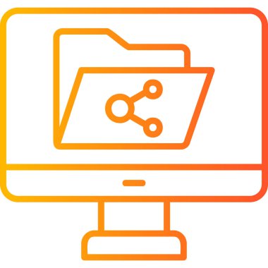 Dosya paylaşım simgesi, vektör illüstrasyonu