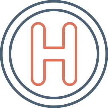 Heliport modern simge vektör illüstrasyonu