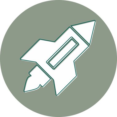 füze modern simge vektör illüstrasyonu