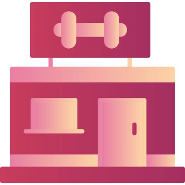 Spor salonu modern simgesi, vektör illüstrasyonu