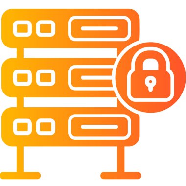 Sunucu. Web simgesi basit illüstrasyon