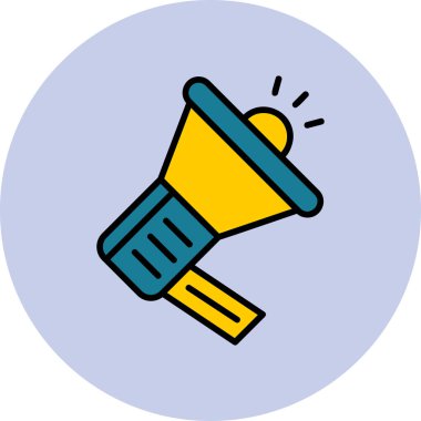 Kişisel ve ticari kullanım için tanıtım illüstrasyon simgesi.