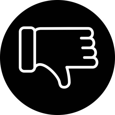 Hoşlanmamak. Web simgesi basit tasarım