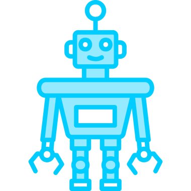 Robot simgesi. Vektör çizim 