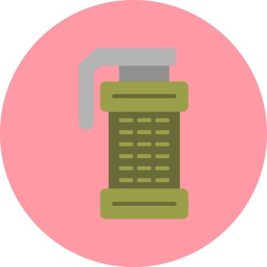  Sis bombası. Web simgesi vektör illüstrasyonu