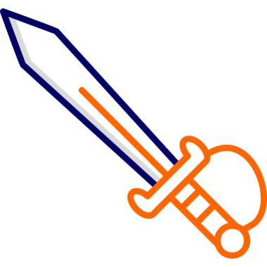 Kılıç. Web simgesi basit illüstrasyon 