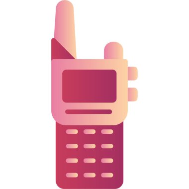 Walkie talkie kutsal kişilerin resmi, vektör çizim