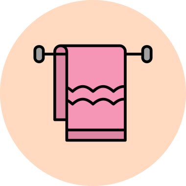 Havlu. Web simgesi basit illüstrasyon 