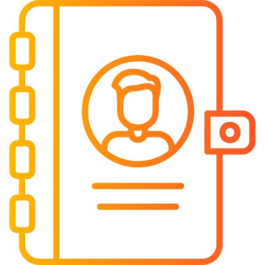 Address Book with Location pin. web icon simple illustration
