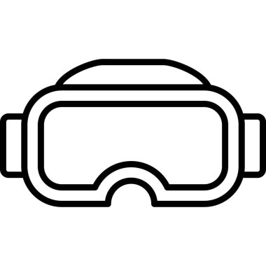 Vr gözlük modern simge, vektör illüstrasyonu 