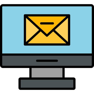 E-posta. Web simgesi basit illüstrasyon 