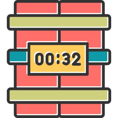 vector illustration of bomb modern icon