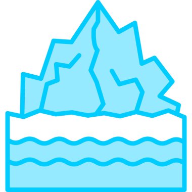 Buzdağı simgesi, modern tasarım illüstrasyonu