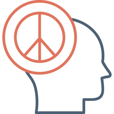 Zihin Barışı simgesi konsepti sembolü