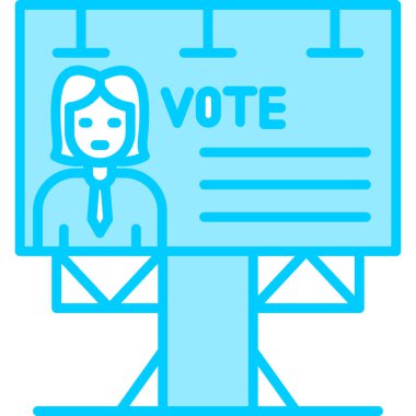 Kampanya düz simgesi. vektör illüstrasyonu