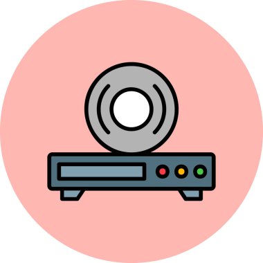 CD Oynatıcı modern simge vektör illüstrasyonu