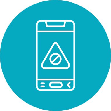 Telefon engellenmiş web simgesi basit illüstrasyon