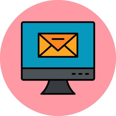 E-posta. Web simgesi basit illüstrasyon 