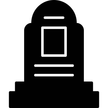 mezar. Web simgesi basit illüstrasyon