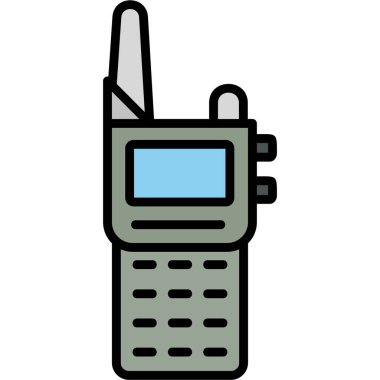 Walkie talkie kutsal kişilerin resmi, vektör çizim