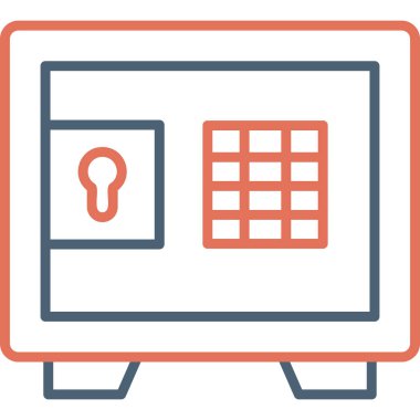 Güvenli Kutu simgesi vektör illüstrasyonu