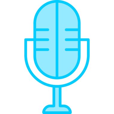 mikrofon simgesi vektör illüstrasyonu