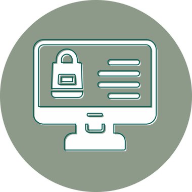 Modern ekran simgesi, vektör illüstrasyonunu izle 