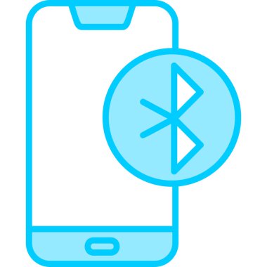 graphic art illustration of mobile Bluetooth transfer icon 
