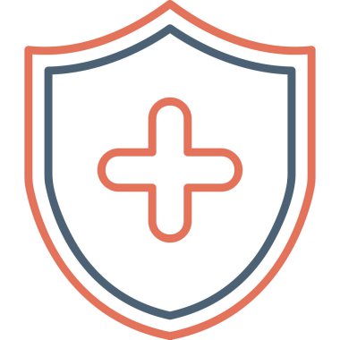 kalkan ikon vektör illüstrasyonu