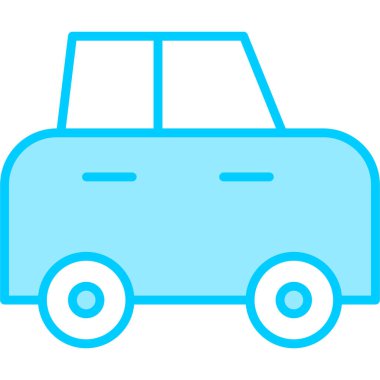 Oyuncak araba modern simge, vektör illüstrasyonu 