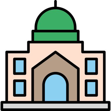 Cami simgesi, web basit illüstrasyon